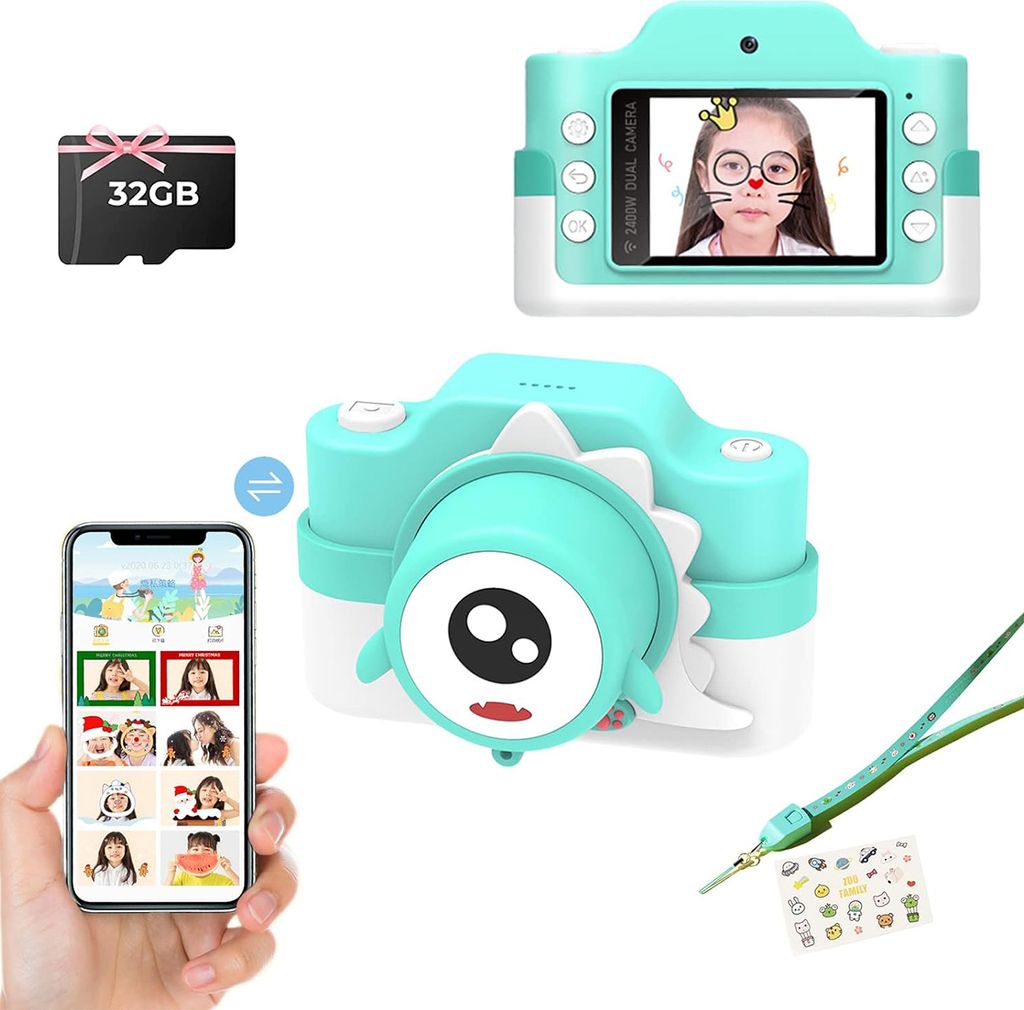 Kinderkamera Touchscreen Digitalkamera 48MP Fotoapparat Kinder Wifi Kinder Kamera