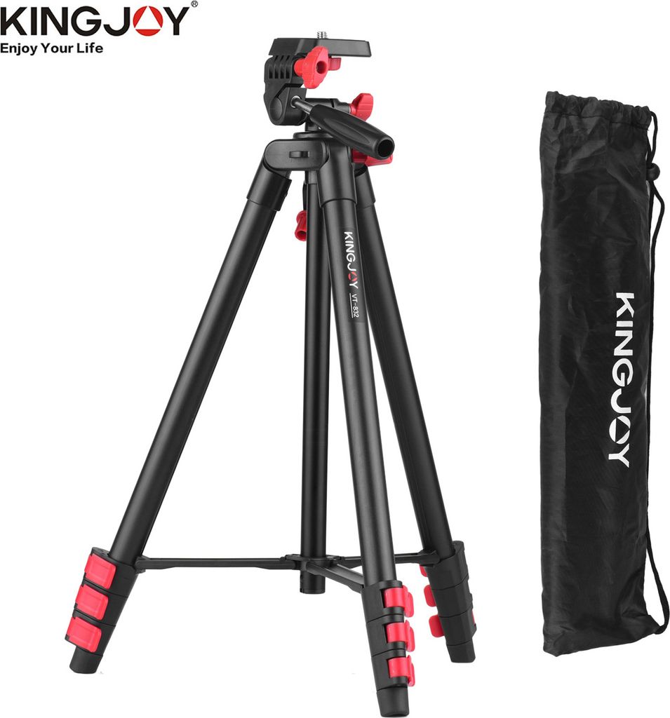 KINGJOY VT-832 Prenosný fotografický statív z hliníkovej Obrázok produktu 