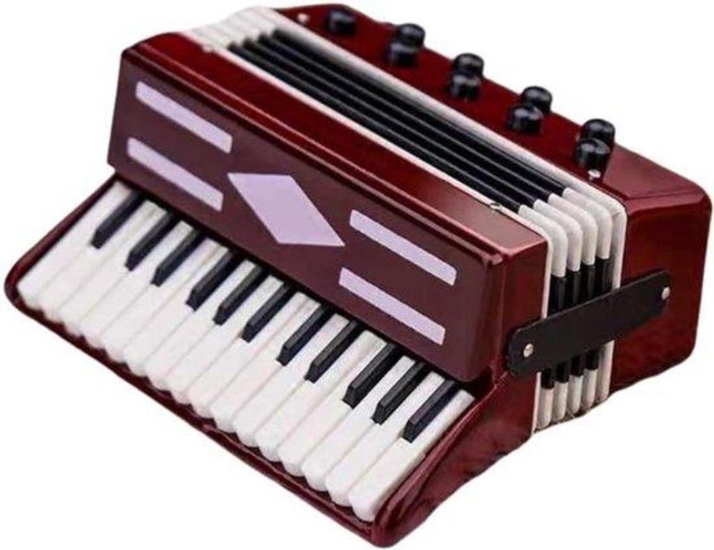 Klein Accordeon 6cm mit Koffer für Dekoration und Musikliebhaber