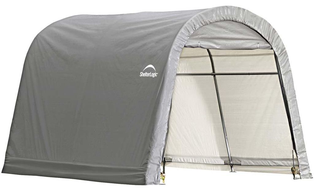 ShelterLogic Folien Zeltgarage Gerätehaus Grau 300x300x240 Produktbild 