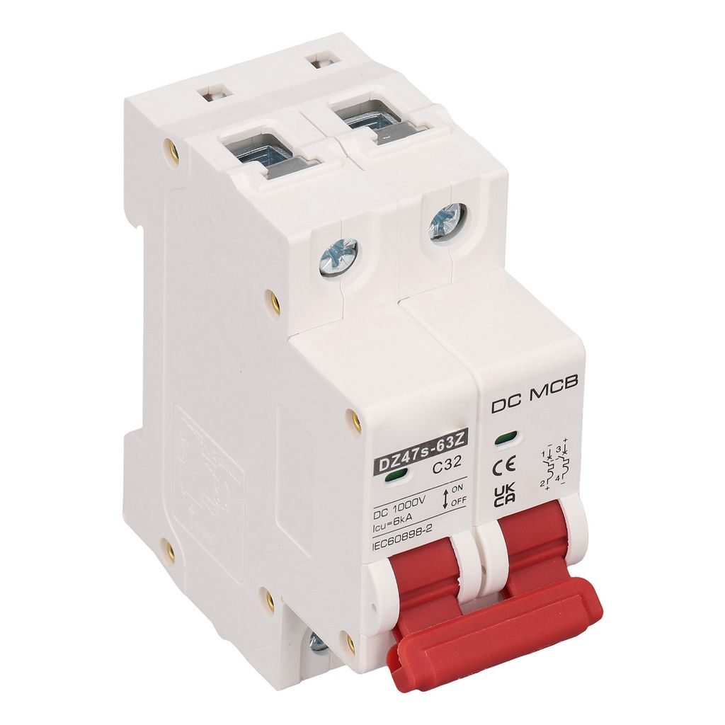 2P-Schutzschalter,DC1000V 2P-Schutzschalter,Mini-Schutzschalter,32A Kleiner Schutzschalter,Schutzschalter für Solaranlagen,2P-Mini-Schutzschalter