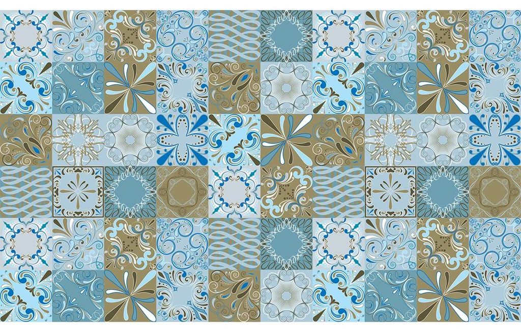 Selbstklebende Fliesenaufkleber für Küche und Bad – 60 Bunbury Azulejos Fliesenaufkleber – 60 Aufkleber 20 x 20 cm