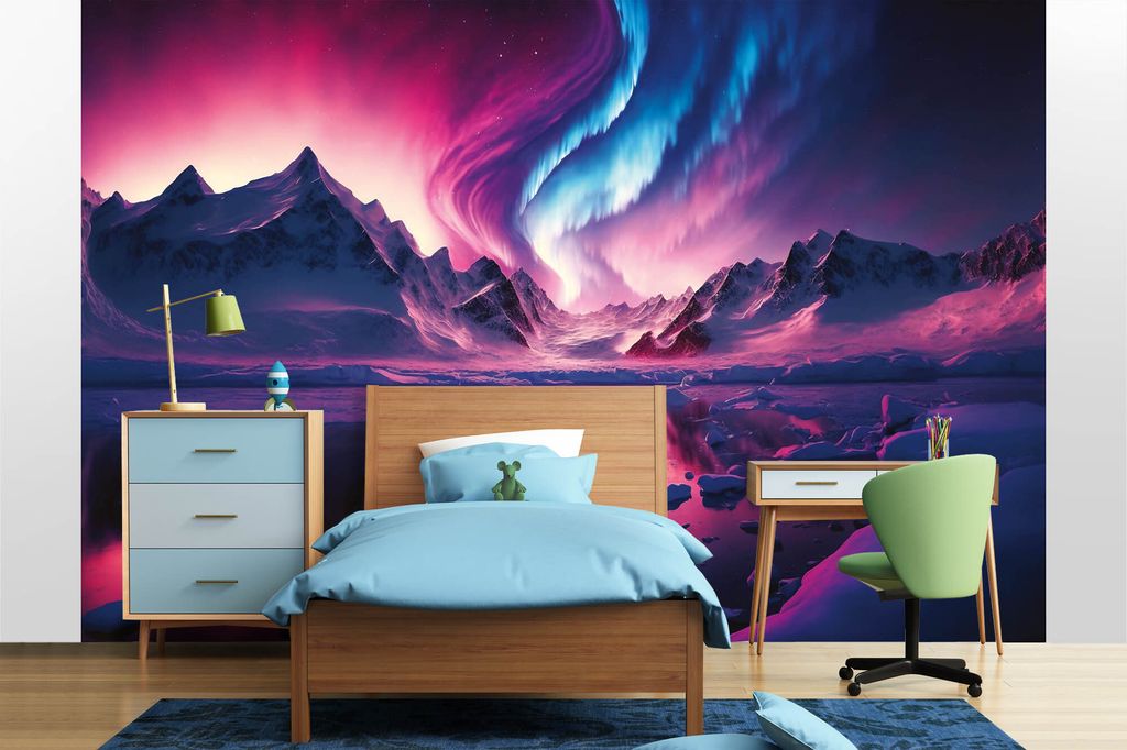 Vlies Fototapete Aurora 375 x 250 cm (inkl. Kleister) - Künstliche Intelligenz