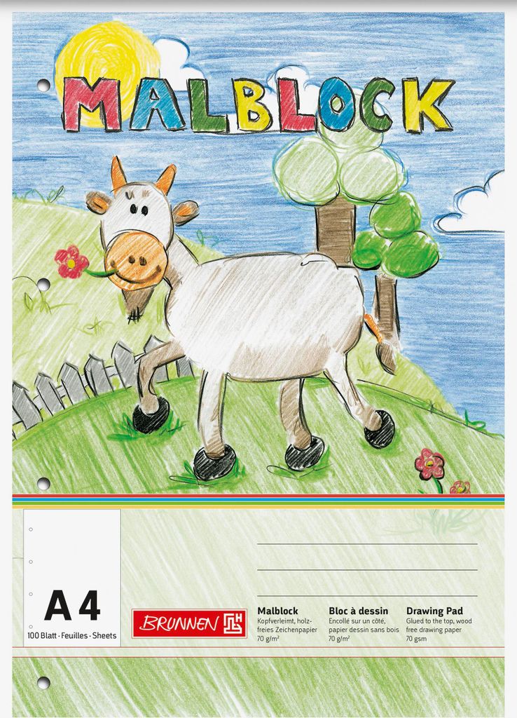 Brunnen Malblock gelocht DIN A4 Produktbild 