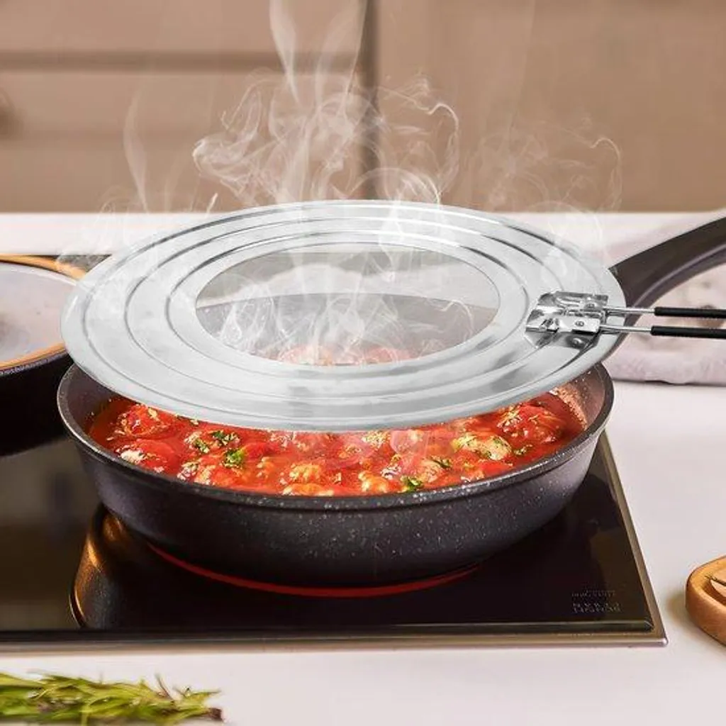 Pelle de cuisine universelle en inox avec manche pour poêle Ø 28 cm