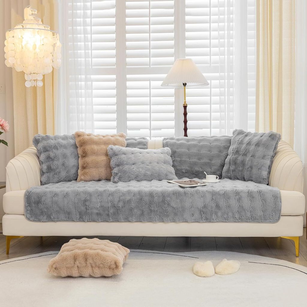 Kaninchen Plüsch Sofabezug L Form 1/2/3/4 Sitzer Sofa Produktbild 6