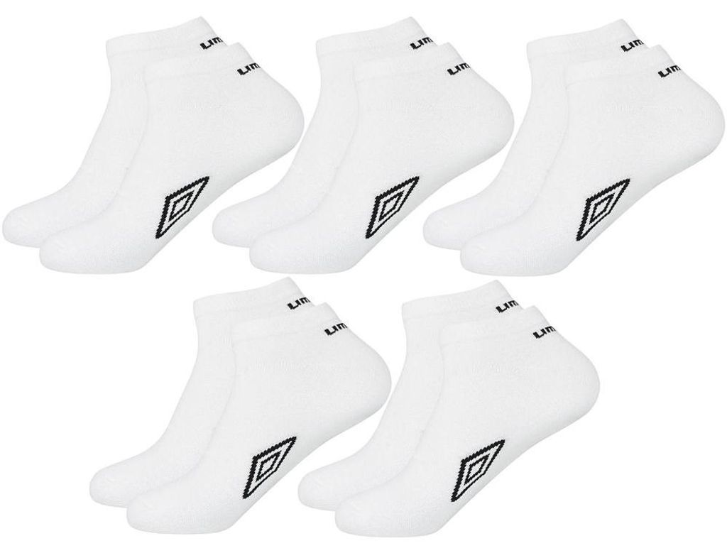 Umbro Herren Baumwolle Knöchelsocken Weiß Kurze Socken Produktbild 