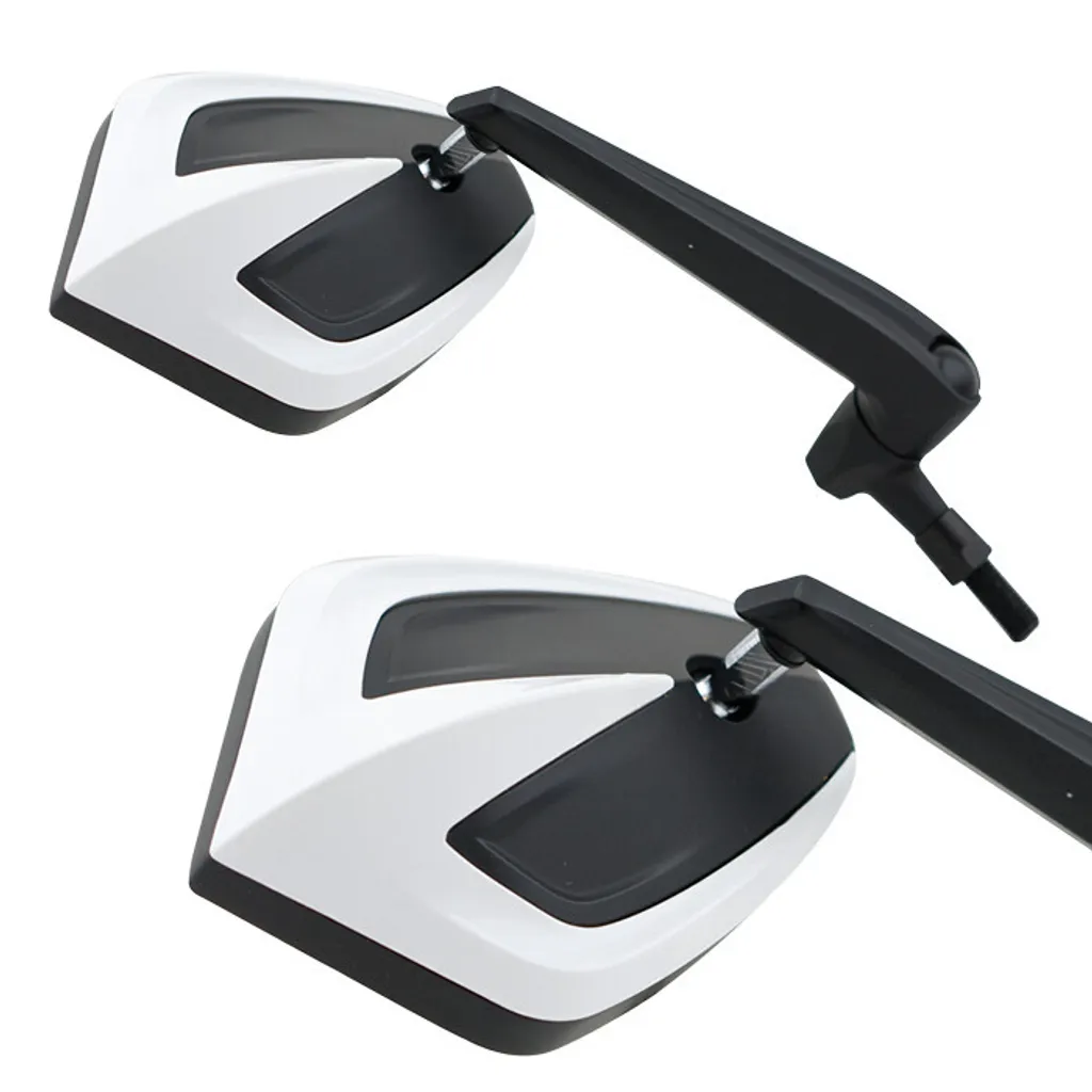 Miroir universel MOVE M10 blanc avec vitre grand angle et anti-vibration