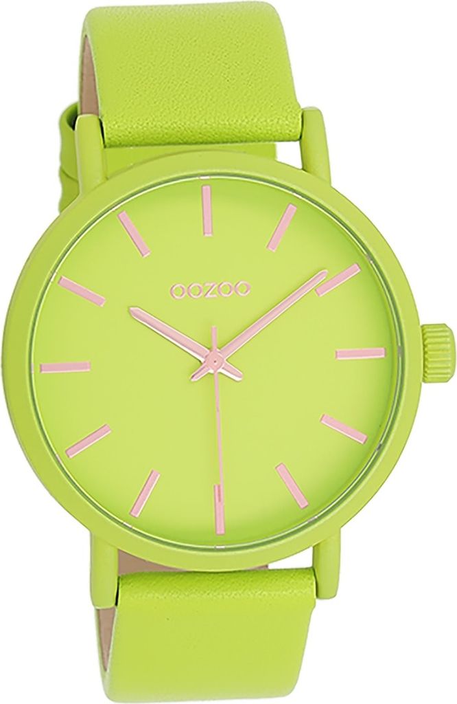 Oozoo Leder Damen Uhr Analog Quarzuhr Armband grün Timepieces D2UOC11177