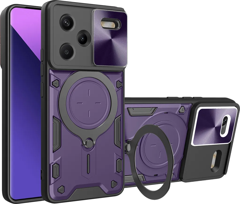 Custodia Protettiva Xiaomi Redmi Note 13 Pro+ 5G Viola per Tutta la Famiglia