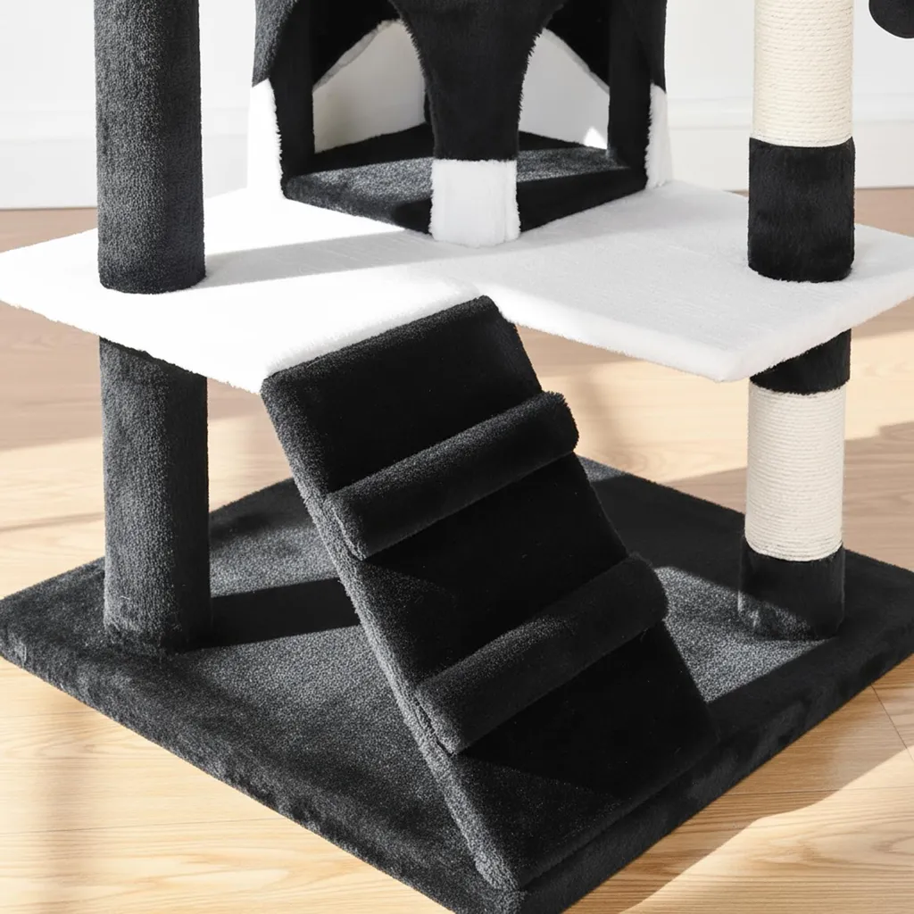 Arbre à Chat Design de 130 cm avec Cachettes et Plateformes de Jeu - 3
