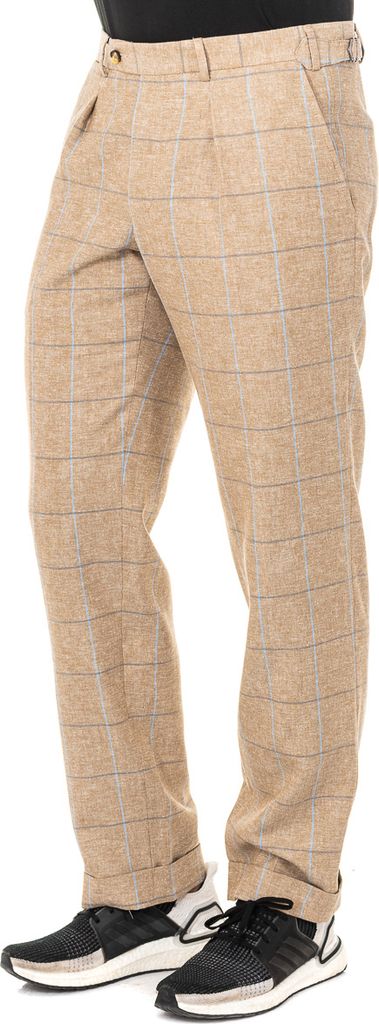 La Martina Lange karierte Herrenhose mit gesäumtem Saum JMTJ01