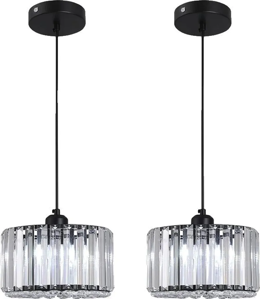 Suspension design moderne 2B noir luminaire polyvalent sans ampoule
