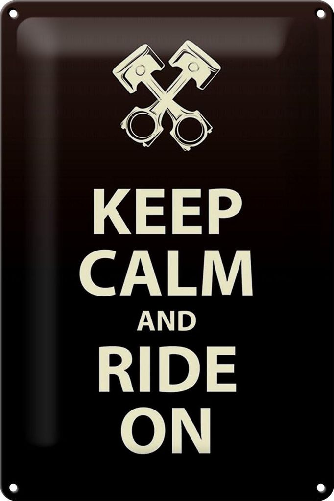 Blechschild Spruch 20x30cm Keep calm and ride on