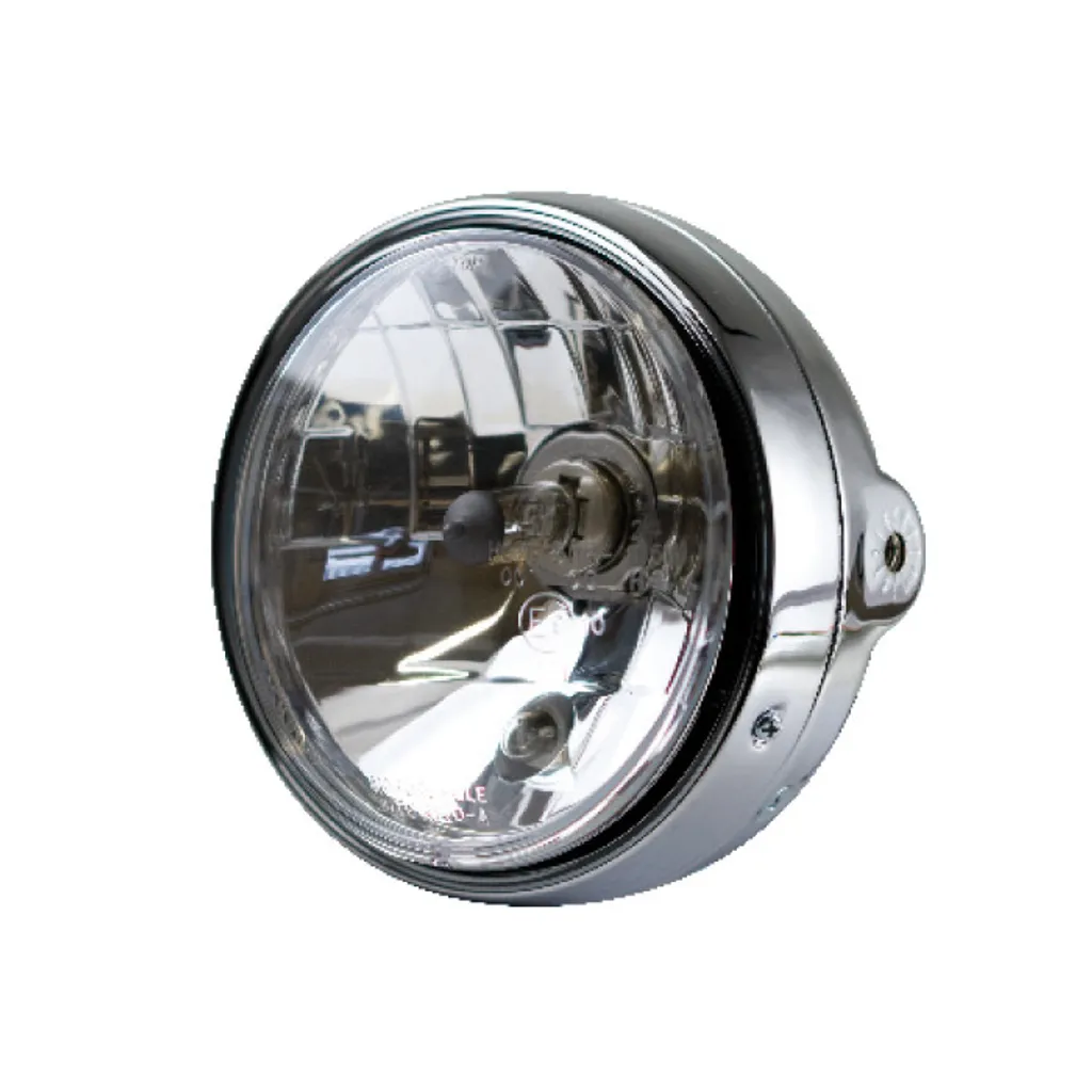 Optique de phare avant moto 5-3/4 pouces type Bullet chrome brillant