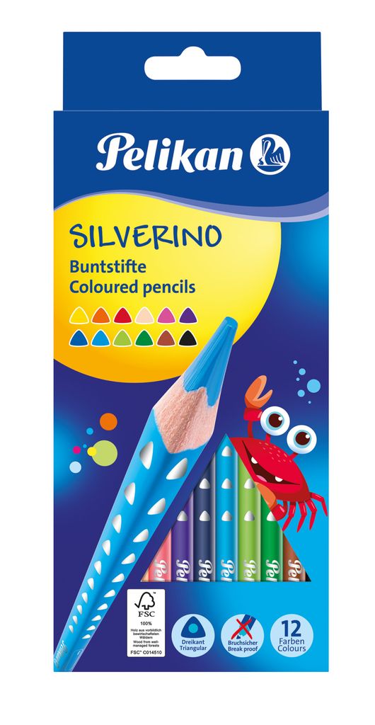 Pelikan 700634 crayon de couleur Noir, Bleu, Marron, Vert, Image du produit 