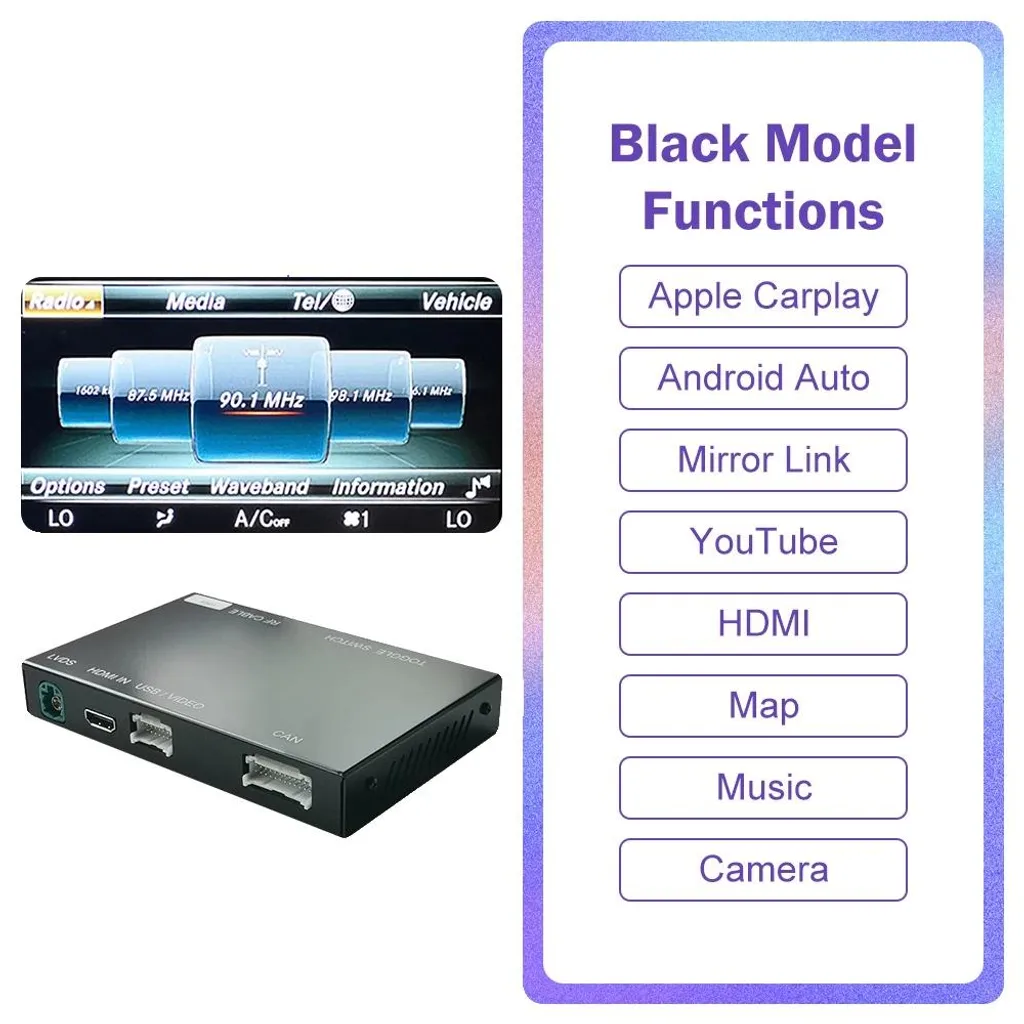 Boîtier CarPlay sans fil NTG5.0 avec connexion USB Plug and Play