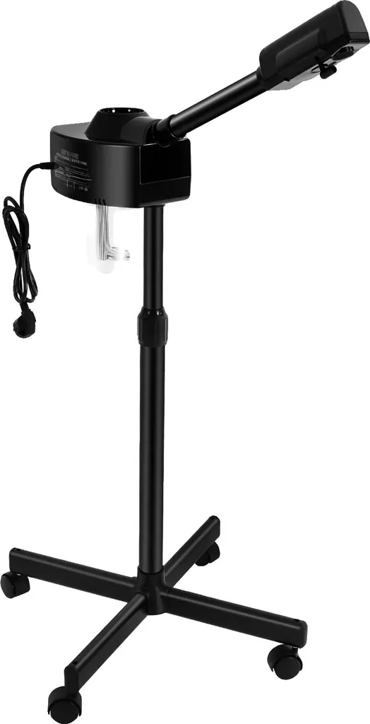 Vaporisateur visage noir à chauffe rapide et hauteur modulable 120cm
