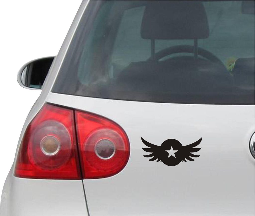 Aufkleber / Autoaufkleber - JDM - Die cut - Angel Star Decal Fenster Laptop - Folie Sticker - schwarz - 149mmx68mm