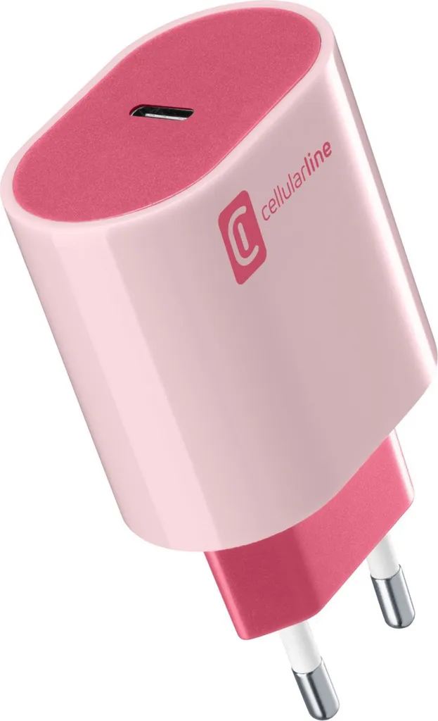 Chargeur de voyage Rose Cellularline StyleColor pour charger son téléphone