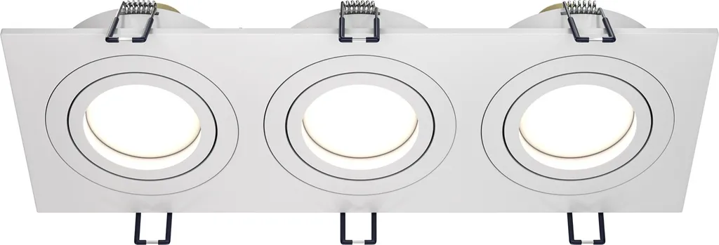 Maytoni Atom DL024-2-03W Lampe Encastrée 3 Spots Blanc GU10 Aluminium