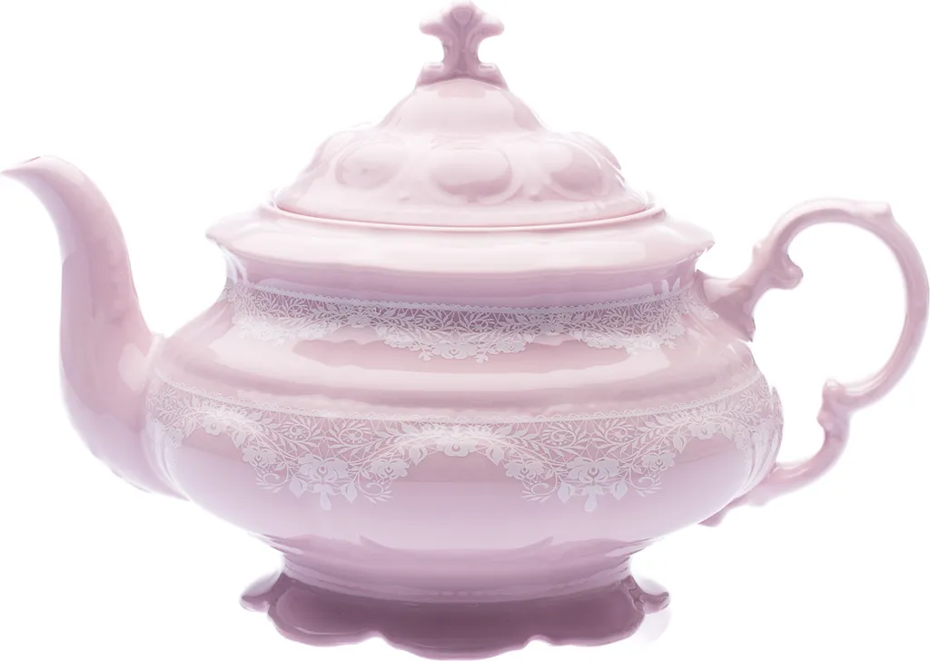 Théière anti-goutte 1,5 L porcelaine rose Sonata Leander haute qualité