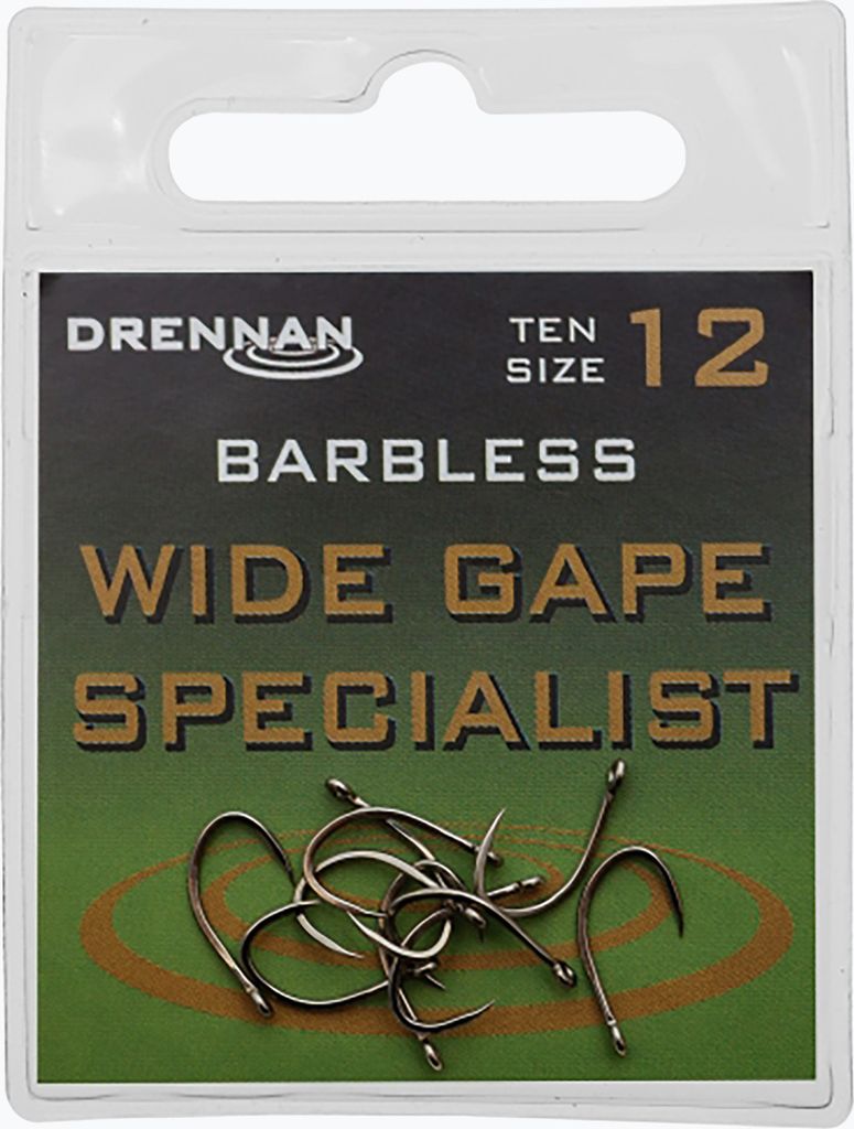 Drennan Wide Gape Specialist Barbless Silberhaken HEWGSB012