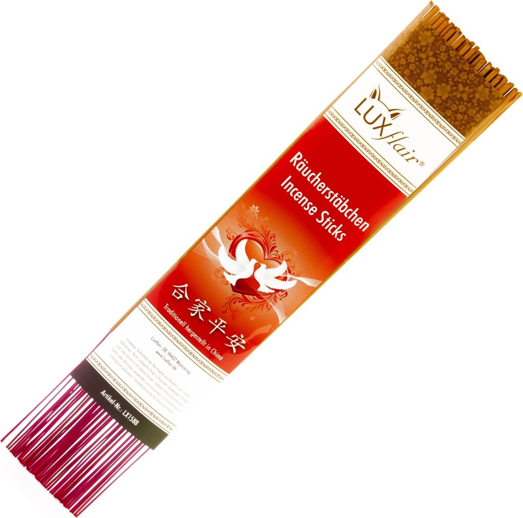 XL chinesische Räucherstäbchen "Ich liebe Dich" mit Rosen-Duft