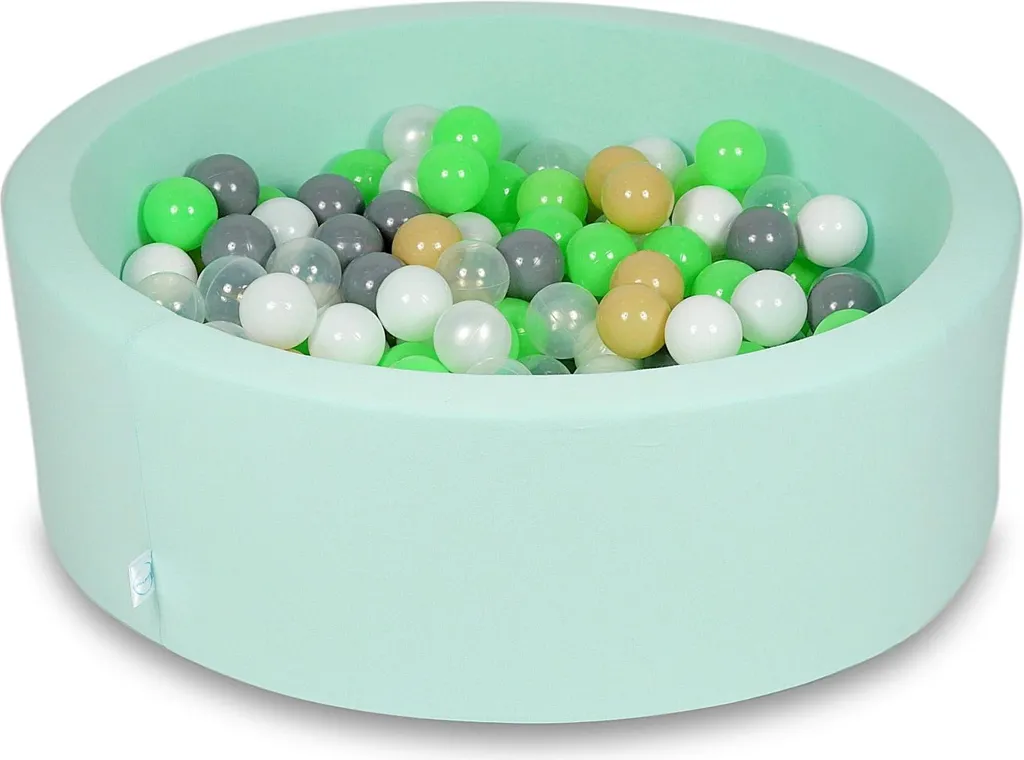 Piscine à balles sèche 90x30cm Menthe avec 200 balles colorées