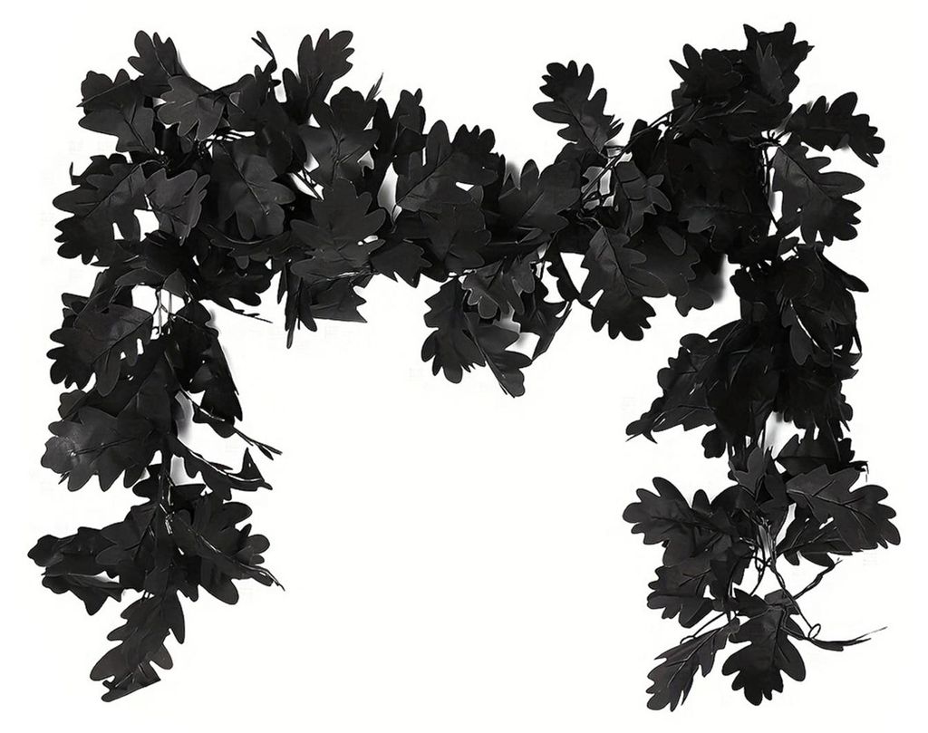 2,4 m lange künstliche Chrysanthemenblatt-Girlande für Halloween, UV-beständig, Herbst-, Weihnachts-, Erntedank- und Festtagsdekoration, für Ka...