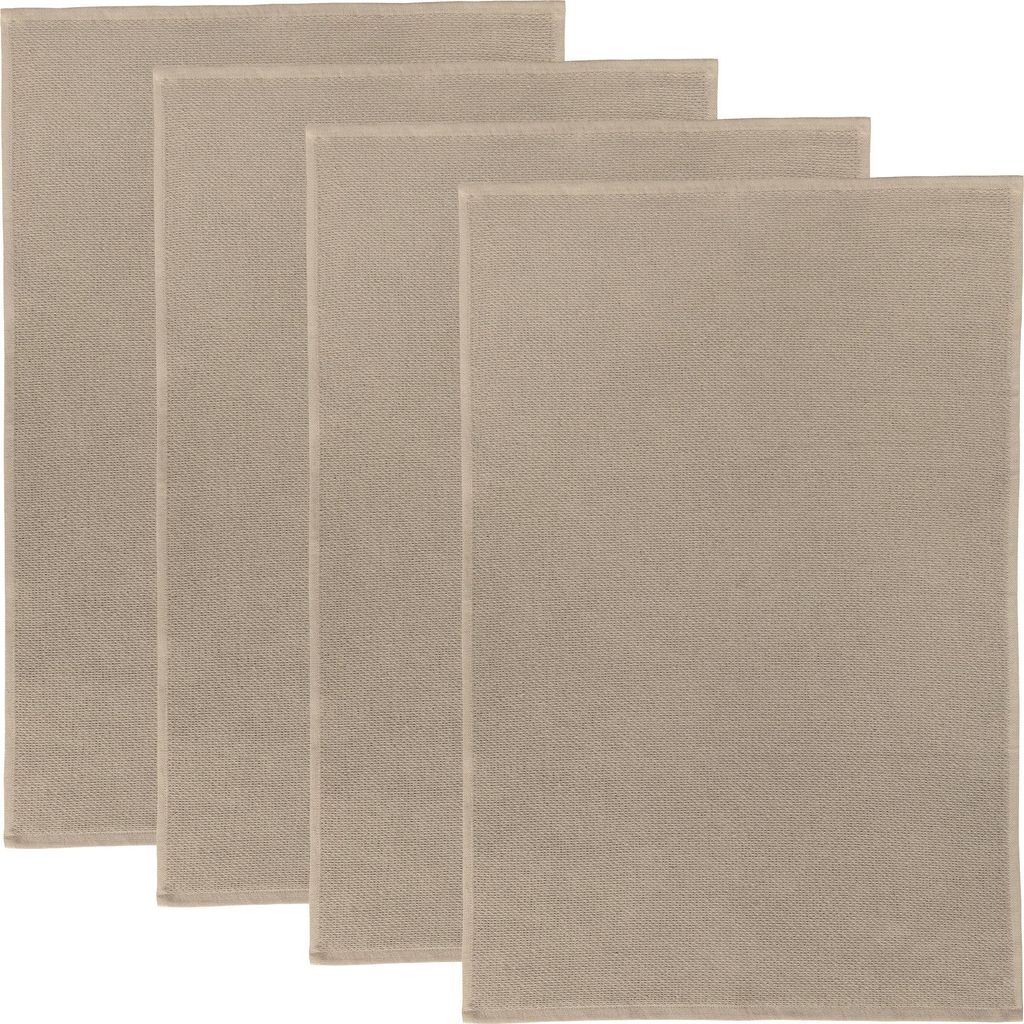 Erwin Müller Frottier-Geschirrtuch 4er-Pack beige 50x70 cm