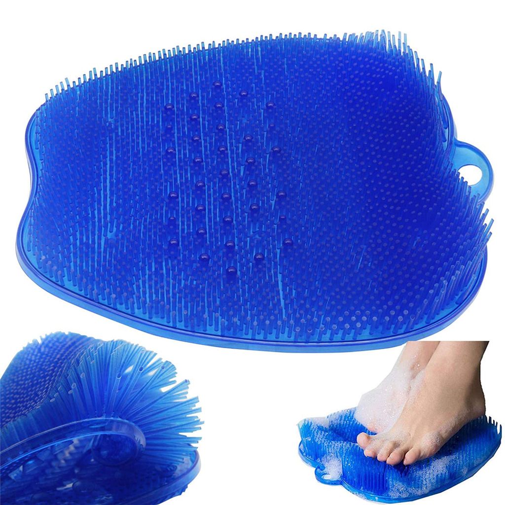 Dusch-Fußmassagegerät mit rutschfesten Saugnäpfen für den Duschboden, Akupressurmatte zur Förderung der Durchblutung, Peeling, Massage und Fu...