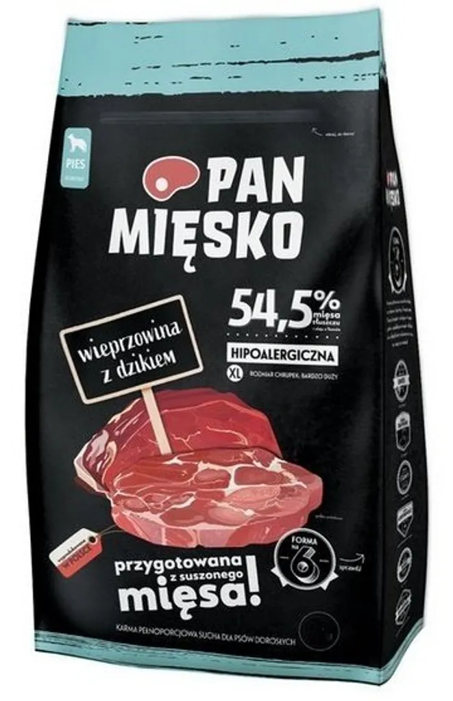 Croquettes Gros Chien Porc et Sanglier Pan Mięsko Aliment Complet 20 kg