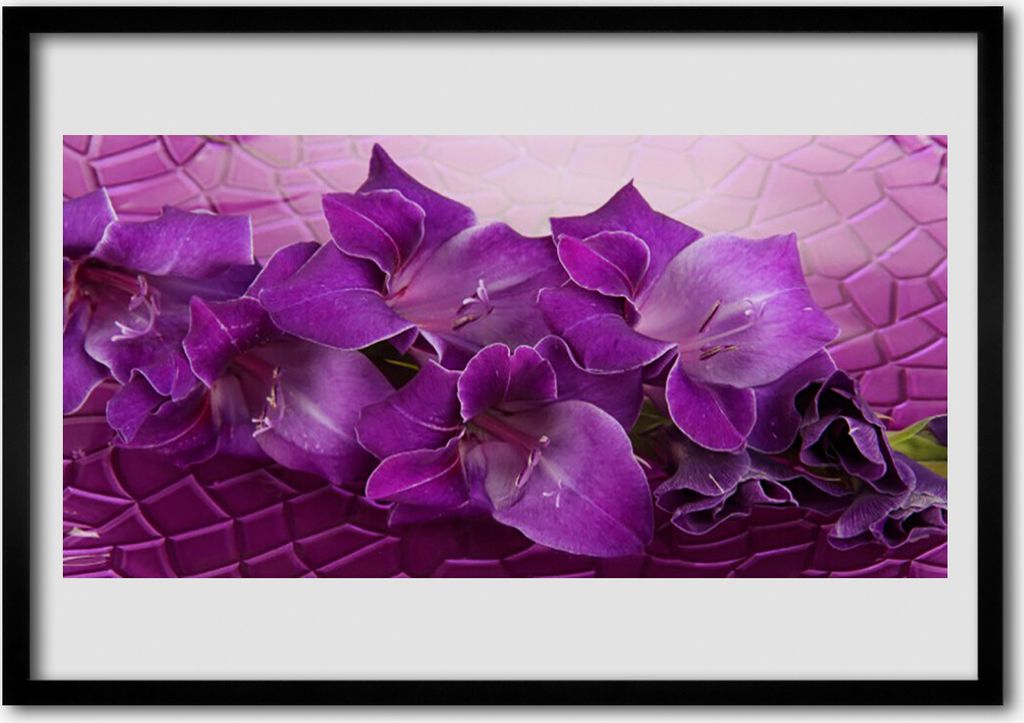 Bild 70x50 MDF-Rahmen Wandkunst Blumen Pflanzen Natur