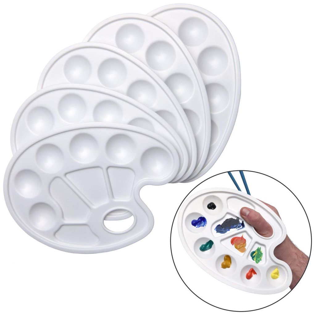 Artina Set da 5 palette per miscelare colori con foro per Immagine del prodotto 