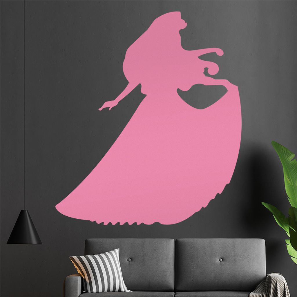 Prinzessin Wandtattoo in 6 Größen - Wandaufkleber Wall Sticker - Dekoration, Küche, Wohnzimmer, Schlafzimmer, Badezimmer