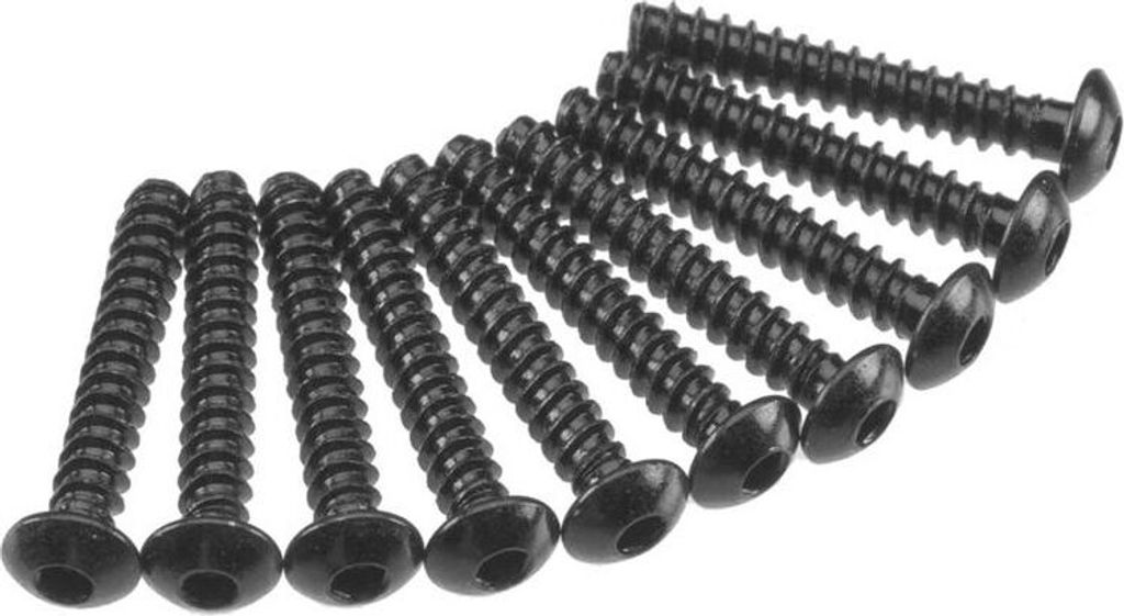 Axial AXA438 Hex Tap Button Head M3x18mm Black (10)