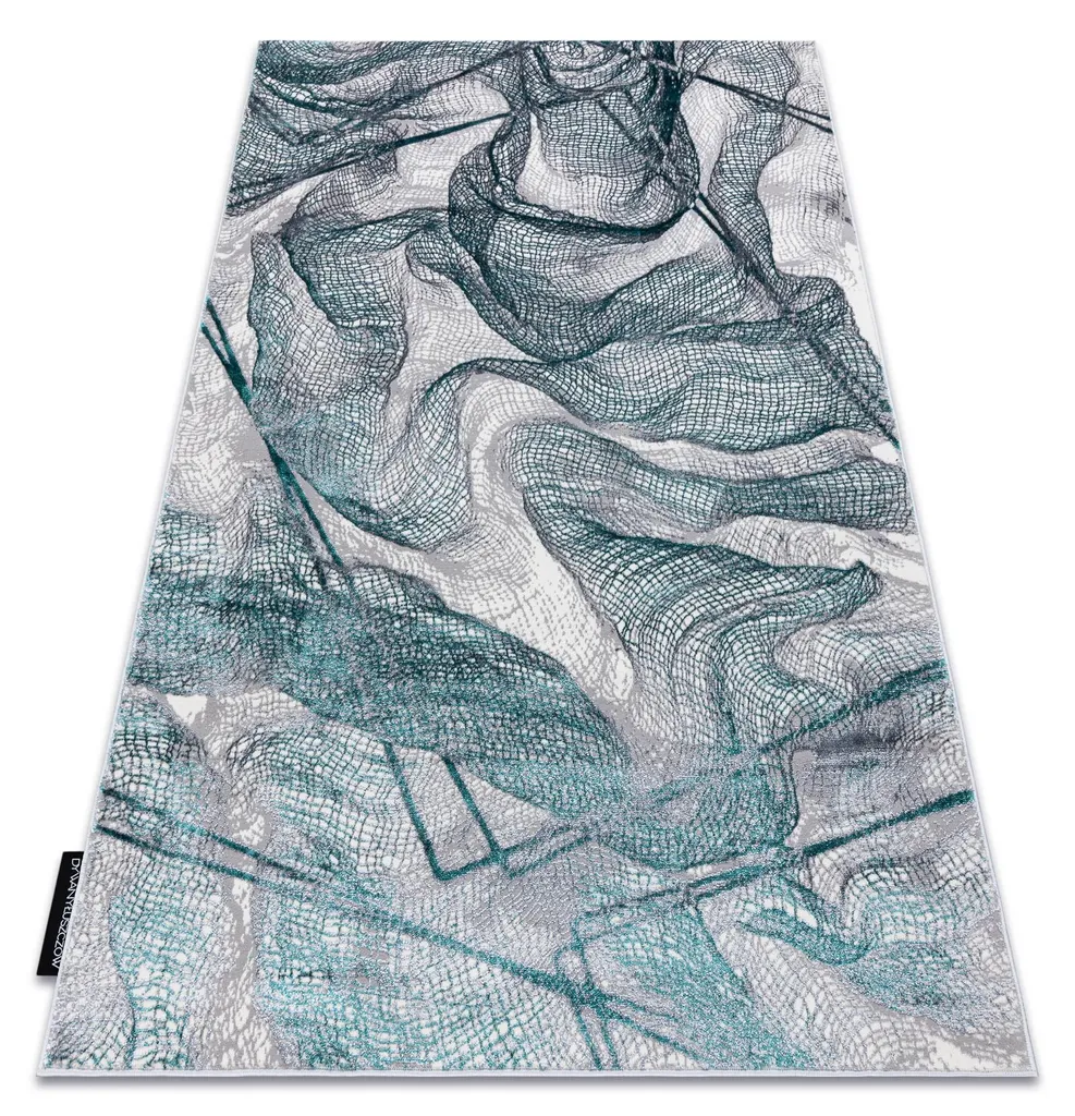 Tapis Gris Vert 180x270 De Luxe - Solution Déco Sol Anti-Taches