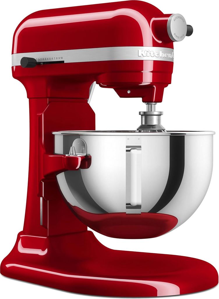 KitchenAid 5KSM55SXXEER, Standmixer, Rot, Schlagen, Kneten, Produktbild 