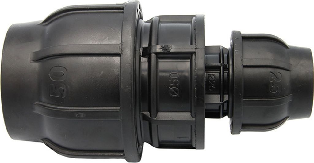 PE Rohr Kupplung Verschraubung 50 x 25 mm Muffe Reduzierstück