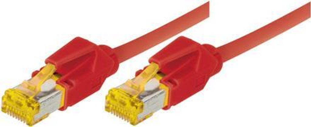 Patchkabel S/FTP, PiMF, Cat 6a, rot, 10,0 m Für 10 Gigabit/s, halogenfrei, mit Draka-Kabel und Hirosesteckern TM31 (bisherige Bezeichnung S/STP) (...
