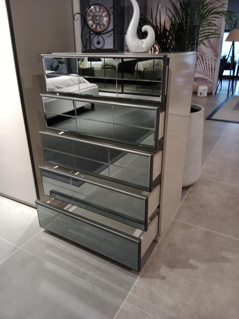 Kommode Glas Kommoden Schrank Modernes Sideboard Schlafzimmer Loft Neu