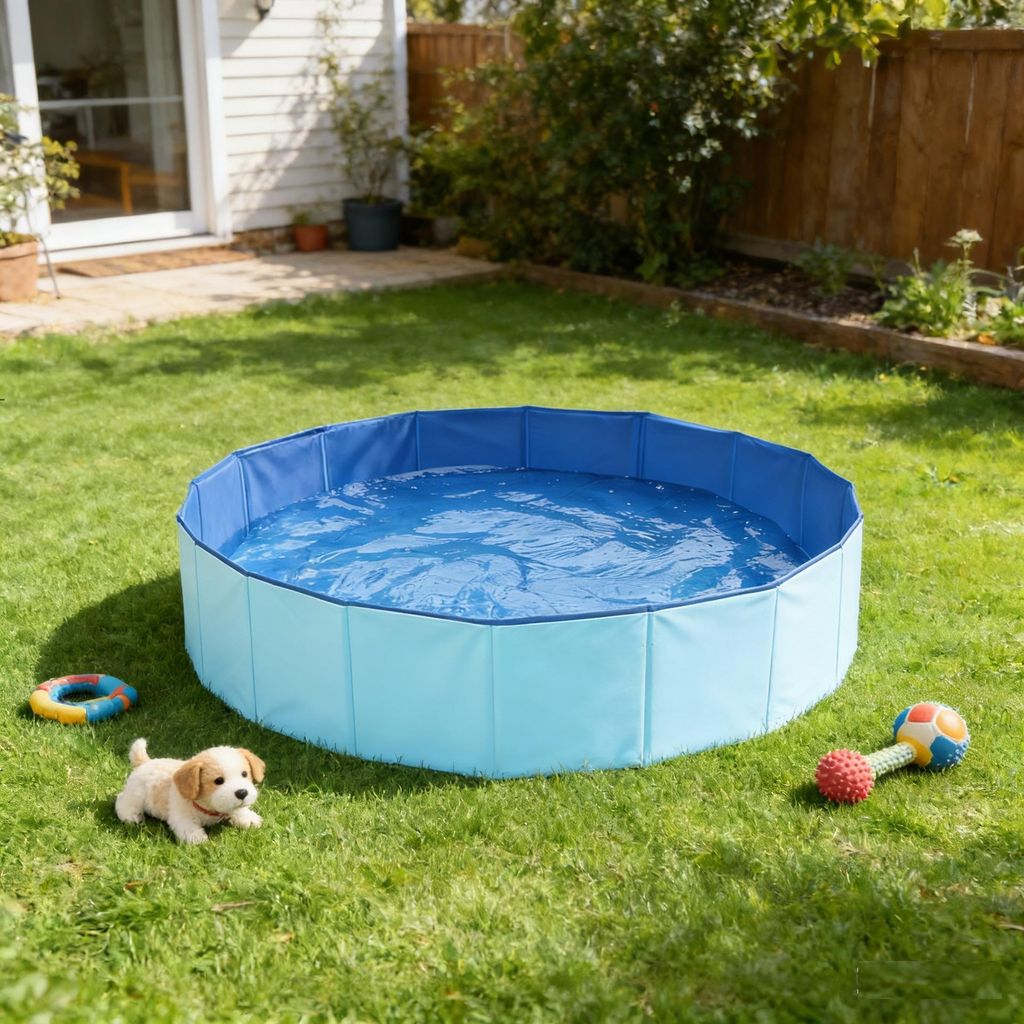 Hundepool Faltbar 120x30 cm, Robuster Planschbecken für Produktbild 