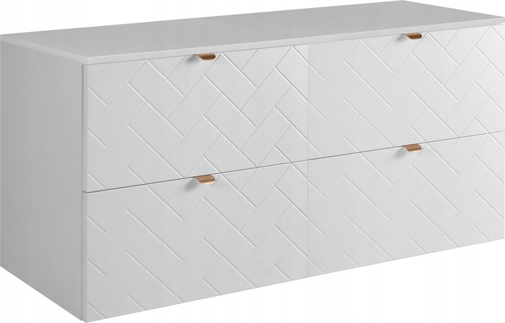 RODAN | Waschbeckunterschrank 120 cm - Weiß Matt - Badezimmerschränke - Badmöbel - Waschbecken Unterschränke - Weiße Arbeitsplatte