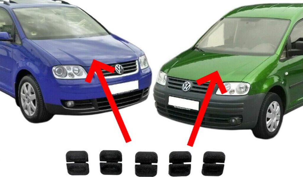 Montagekit für Dämmatte Motorhaube Motorraumdämmung passt für VW Caddy 03-15 Touran 1T ab 03-10 1T0 863 831B