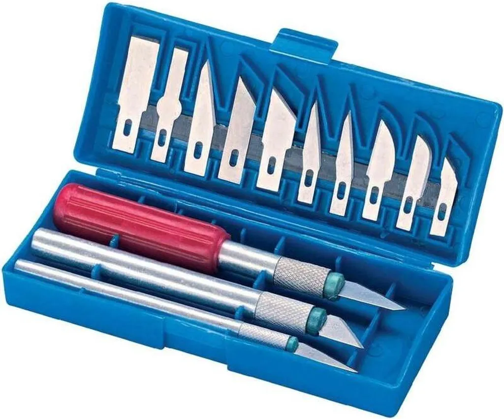 Set Bisturi Basetech 482781 da 16 Pezzi - Kit Taglio Precisione Hobby