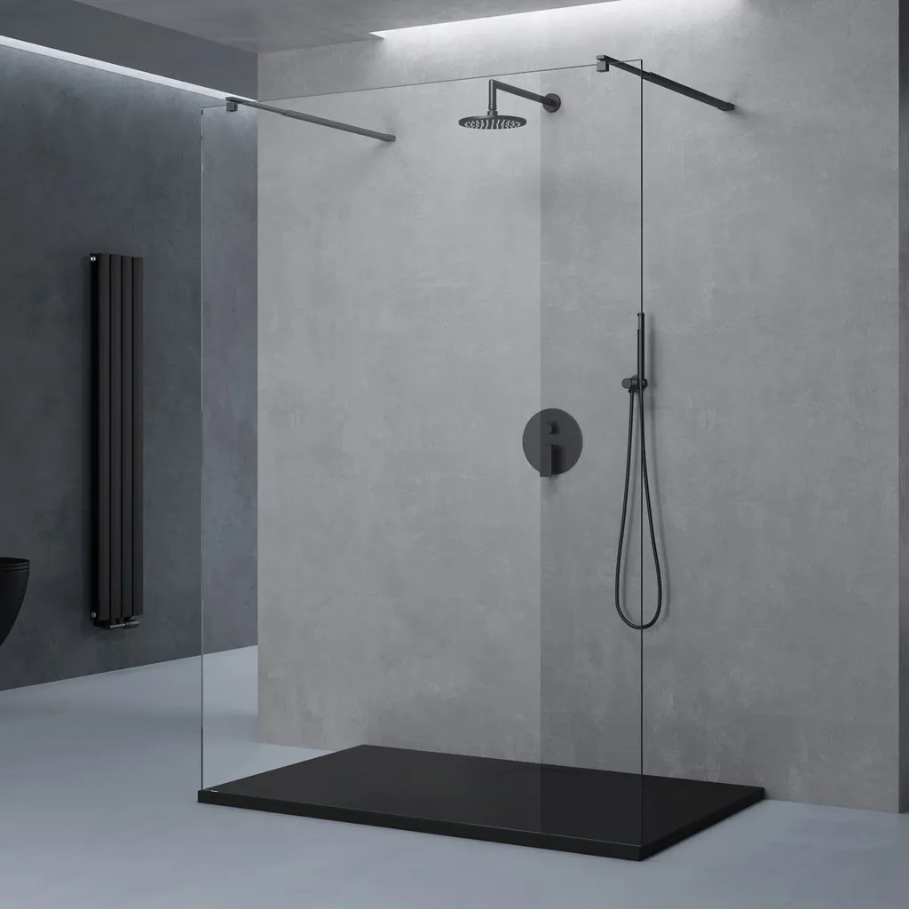 Aménager une douche italienne de 130 cm avec paroi en verre 10 mm