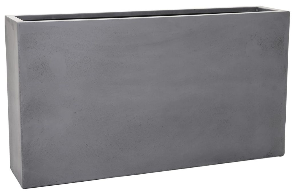 VIVANNO Raumteiler Fiberglas ELEMENTO SLIM Kasten, Betongrau matt - 90x20x50 cm