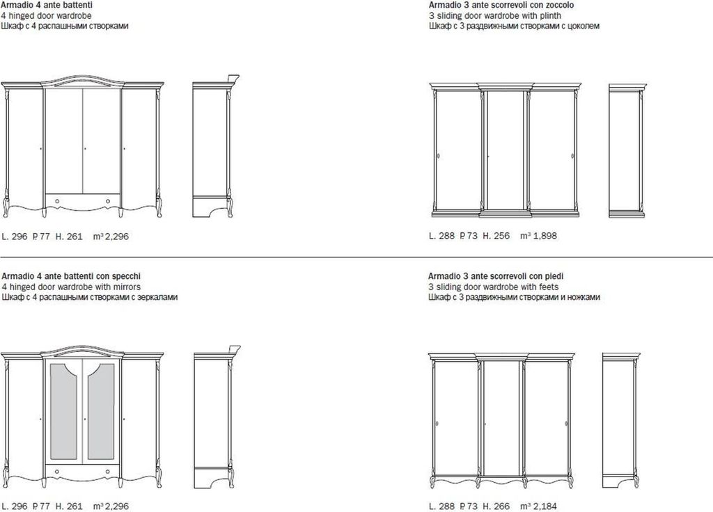 Kleiderschrank Schrank Möbel Italienische Einrichtung Schränke Neu Schlafzimmer