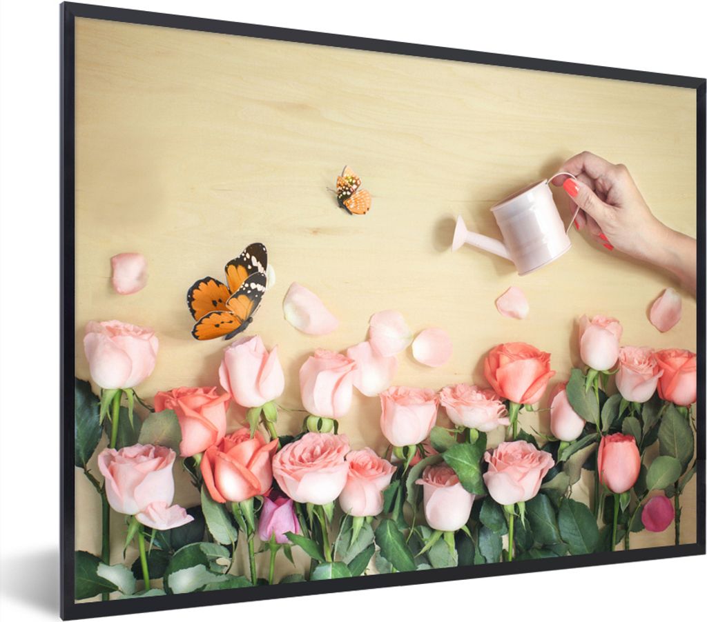 MuchoWow® MuchoWow® Gerahmtes Poster Blumen - Rosen - Produktbild 